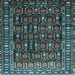Square Persian Light Blue Traditional Rug, tr1127lblu