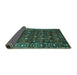 Sideview of Persian Turquoise Traditional Rug, tr1127turq
