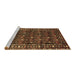 Sideview of Machine Washable Persian Brown Traditional Rug, wshtr1127brn