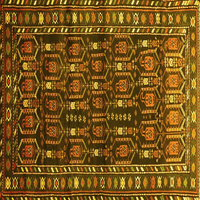 Square Persian Yellow Traditional Rug, tr1127yw