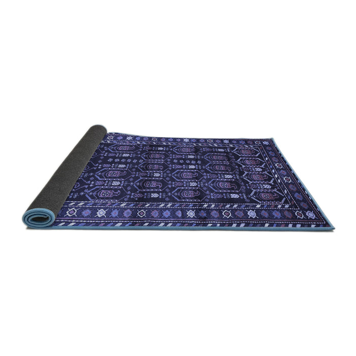 Sideview of Persian Blue Traditional Rug, tr1127blu