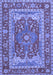 Machine Washable Persian Blue Traditional Rug, wshtr1128blu