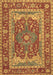 Machine Washable Persian Brown Traditional Rug, wshtr1128brn