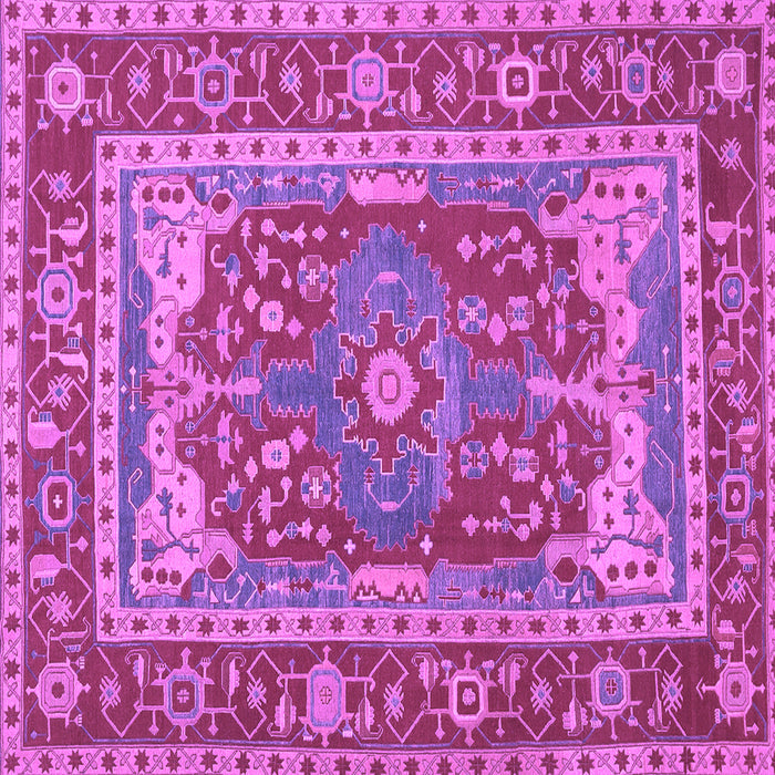Square Persian Purple Traditional Rug, tr1128pur
