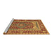 Sideview of Machine Washable Persian Brown Traditional Rug, wshtr1128brn