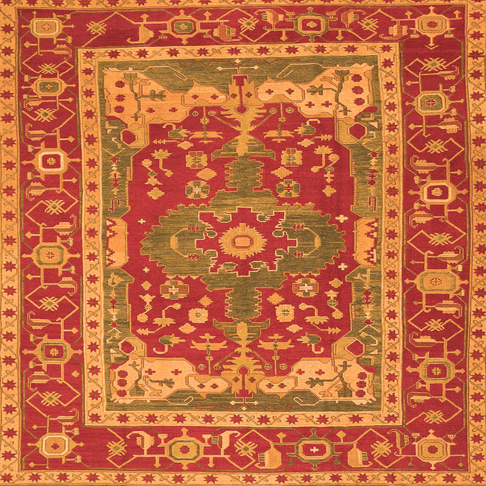 Serging Thickness of Persian Orange Traditional Rug, tr1128org