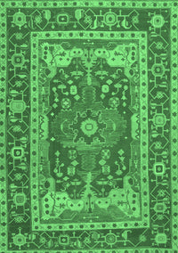 Persian Emerald Green Traditional Rug, tr1128emgrn