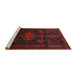 Sideview of Machine Washable Traditional Bakers Brown Rug, wshtr1129