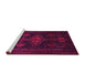 Sideview of Machine Washable Persian Pink Traditional Rug, wshtr1129pnk