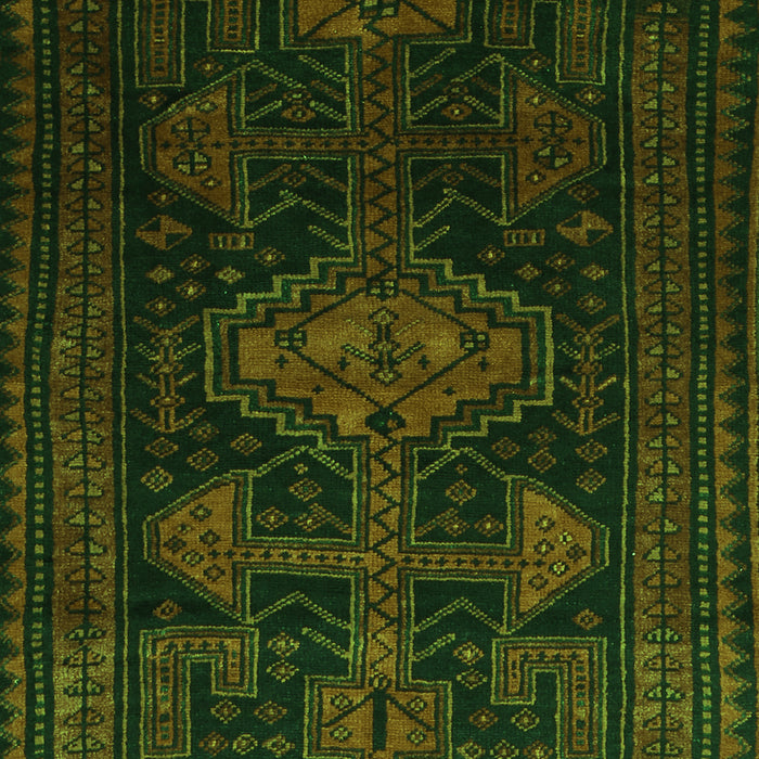 Serging Thickness of Machine Washable Persian Green Traditional Area Rugs, wshtr1129grn