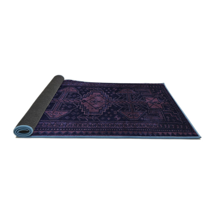 Sideview of Persian Blue Traditional Rug, tr1129blu