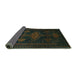 Sideview of Persian Turquoise Traditional Rug, tr1129turq