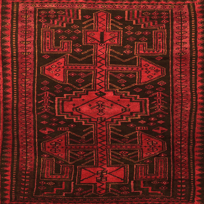 Round Machine Washable Persian Orange Traditional Area Rugs, wshtr1129org