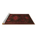 Sideview of Machine Washable Persian Brown Traditional Rug, wshtr1129brn