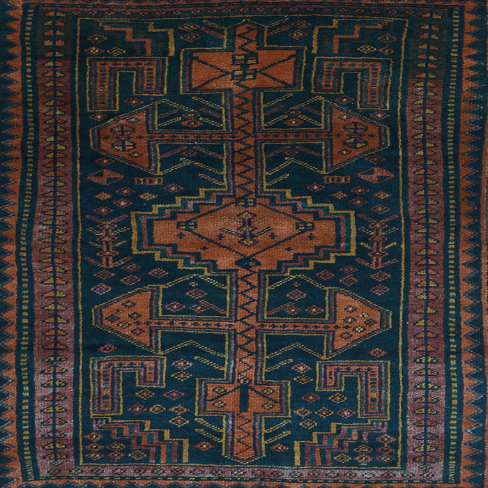 Square Machine Washable Persian Light Blue Traditional Rug, wshtr1129lblu