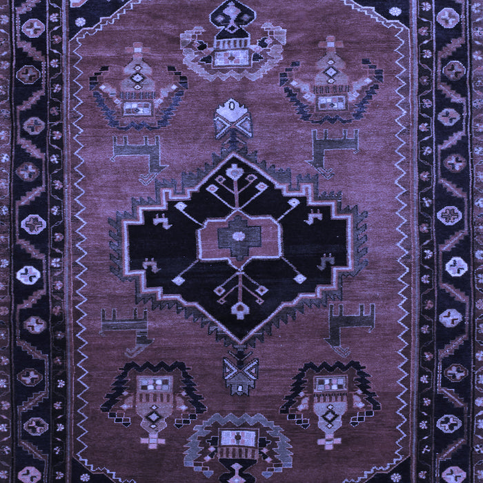Machine Washable Persian Blue Traditional Rug, wshtr112blu