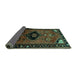 Sideview of Persian Turquoise Traditional Rug, tr112turq