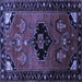 Square Persian Blue Traditional Rug, tr112blu