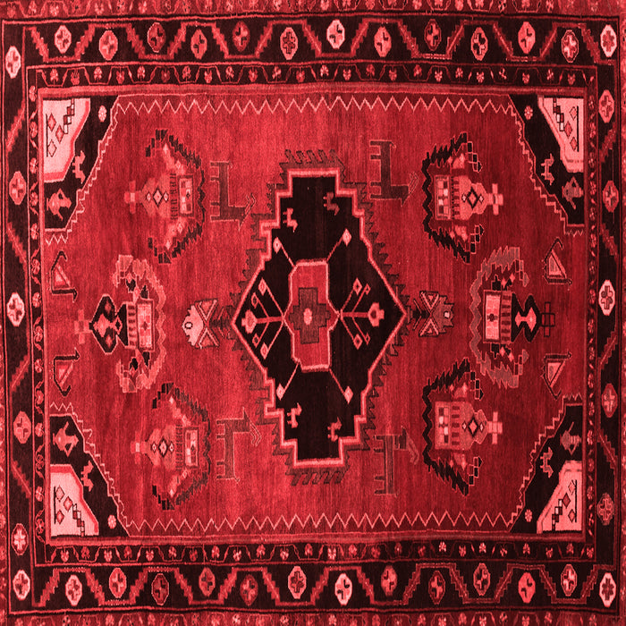 Machine Washable Persian Red Traditional Rug, wshtr112red