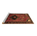 Sideview of Machine Washable Persian Brown Traditional Rug, wshtr112brn