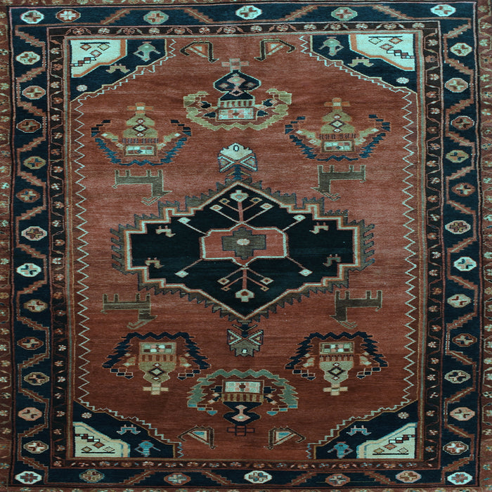 Square Machine Washable Persian Light Blue Traditional Rug, wshtr112lblu