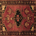 Square Machine Washable Persian Brown Traditional Rug, wshtr112brn