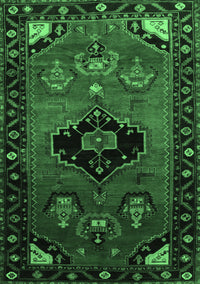 Persian Emerald Green Traditional Rug, tr112emgrn