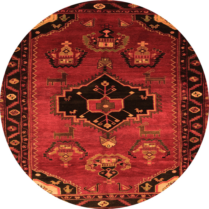 Machine Washable Persian Orange Traditional Area Rugs, wshtr112org