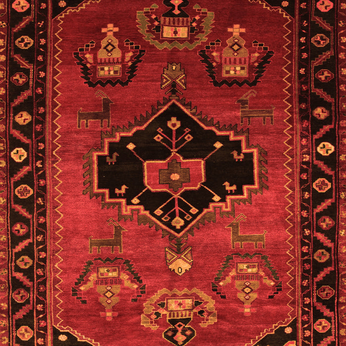 Serging Thickness of Machine Washable Persian Orange Traditional Area Rugs, wshtr112org
