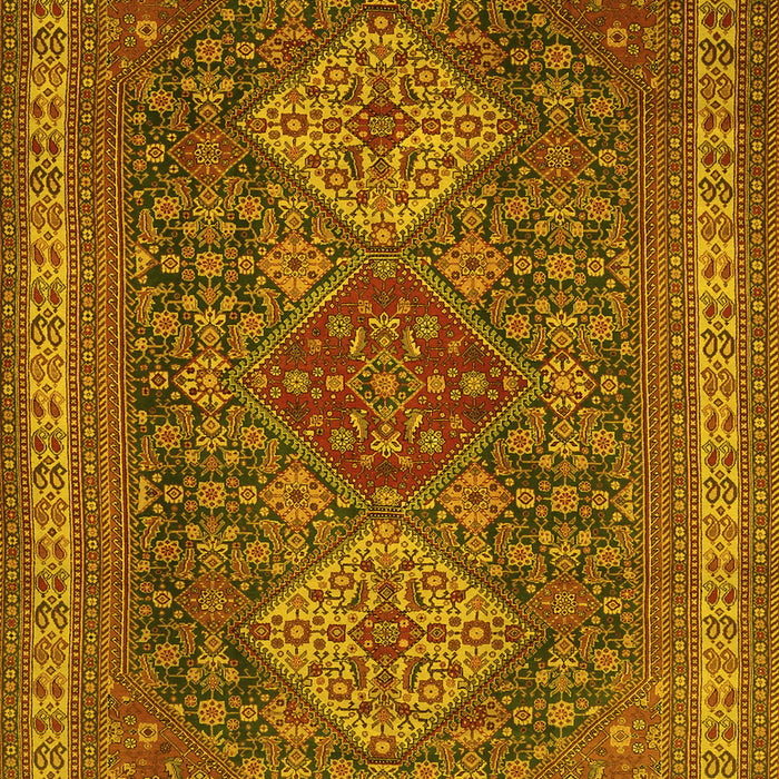 Machine Washable Persian Yellow Traditional Rug, wshtr1130yw