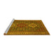 Sideview of Machine Washable Persian Yellow Traditional Rug, wshtr1130yw