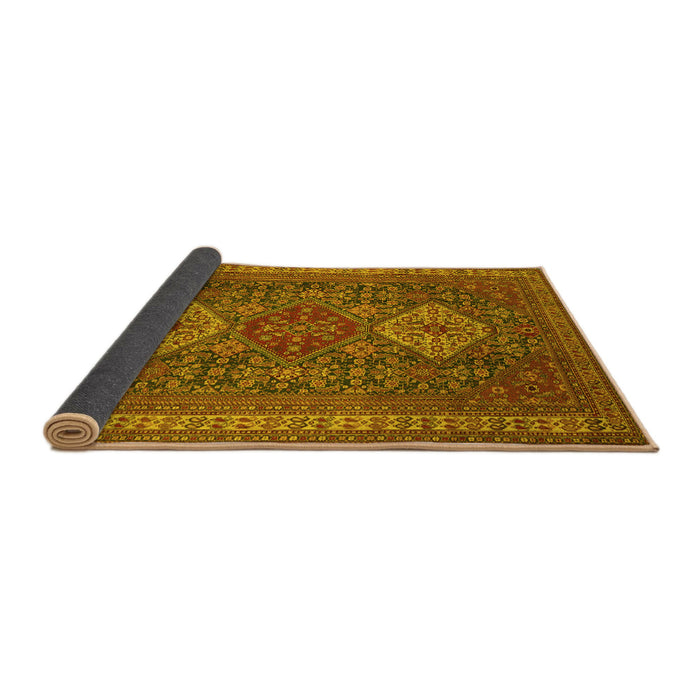 Sideview of Persian Yellow Traditional Rug, tr1130yw