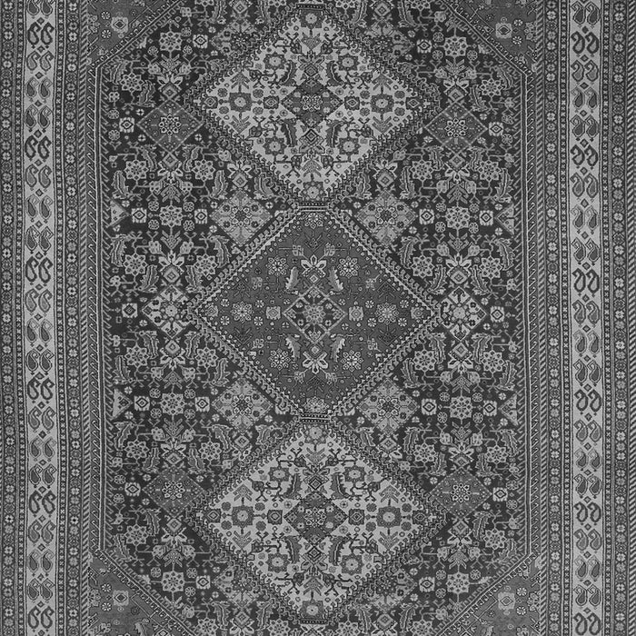 Serging Thickness of Machine Washable Persian Gray Traditional Rug, wshtr1130gry