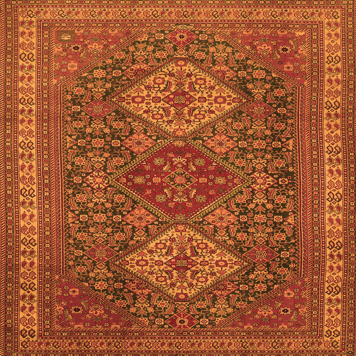 Serging Thickness of Persian Orange Traditional Rug, tr1130org