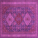 Square Persian Purple Traditional Rug, tr1130pur