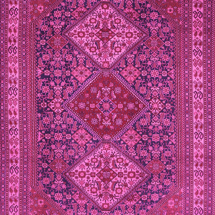 Machine Washable Persian Pink Traditional Rug, wshtr1130pnk