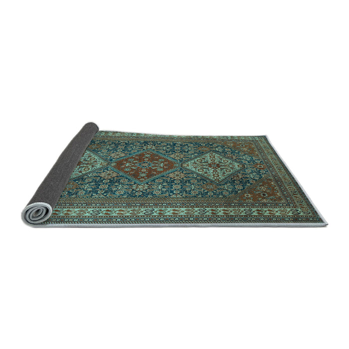 Sideview of Persian Light Blue Traditional Rug, tr1130lblu