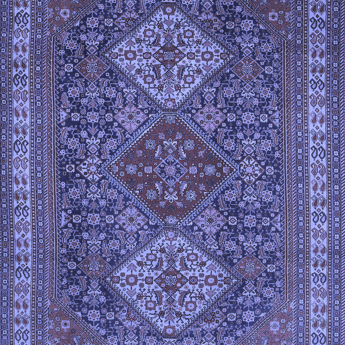 Machine Washable Persian Blue Traditional Rug, wshtr1130blu