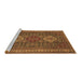 Sideview of Machine Washable Persian Brown Traditional Rug, wshtr1130brn