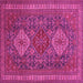 Square Persian Pink Traditional Rug, tr1130pnk