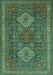 Machine Washable Persian Turquoise Traditional Area Rugs, wshtr1130turq