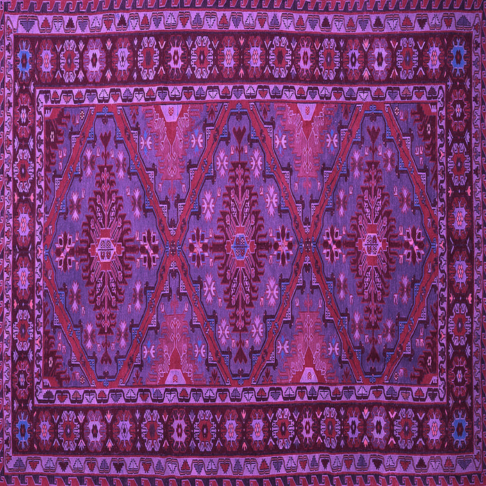 Square Machine Washable Persian Purple Traditional Area Rugs, wshtr1131pur