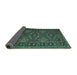 Sideview of Persian Turquoise Traditional Rug, tr1131turq