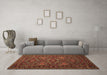 Machine Washable Persian Brown Traditional Rug in a Living Room,, wshtr1131brn