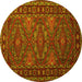 Round Persian Yellow Traditional Rug, tr1131yw