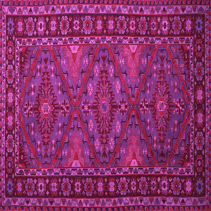 Square Machine Washable Persian Pink Traditional Rug, wshtr1131pnk