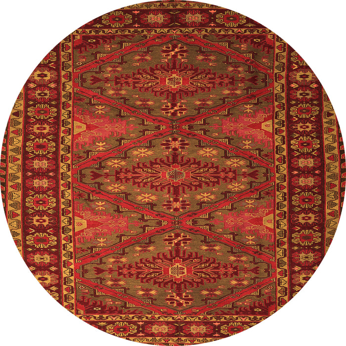 Square Persian Orange Traditional Rug, tr1131org