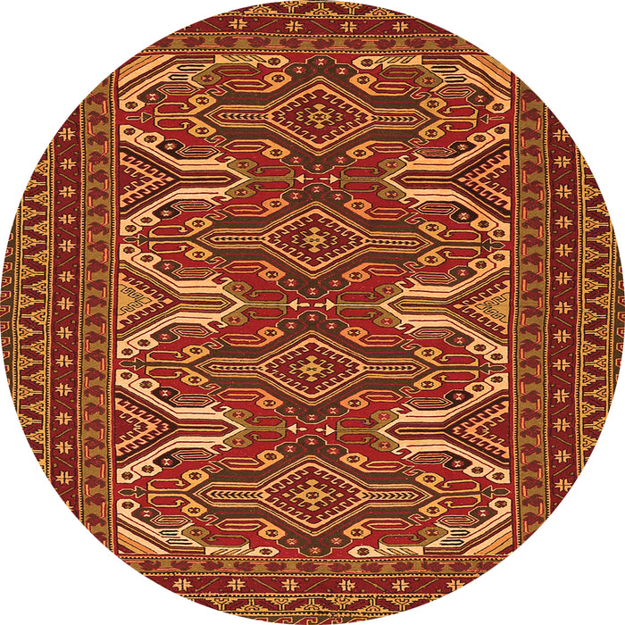 Square Persian Orange Traditional Rug, tr1132org