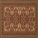 Square Machine Washable Persian Brown Traditional Rug, wshtr1132brn