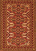 Serging Thickness of Machine Washable Persian Orange Traditional Area Rugs, wshtr1132org